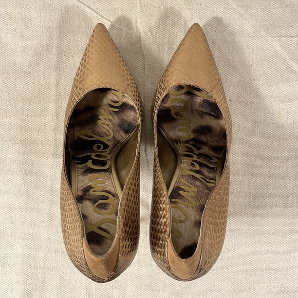 Sam Edelman “Danielle” gold print heels, size 7 - Picture 3 of 12